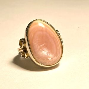 RAgE Sterling Silver and Pink Mother of Pearl Ring
